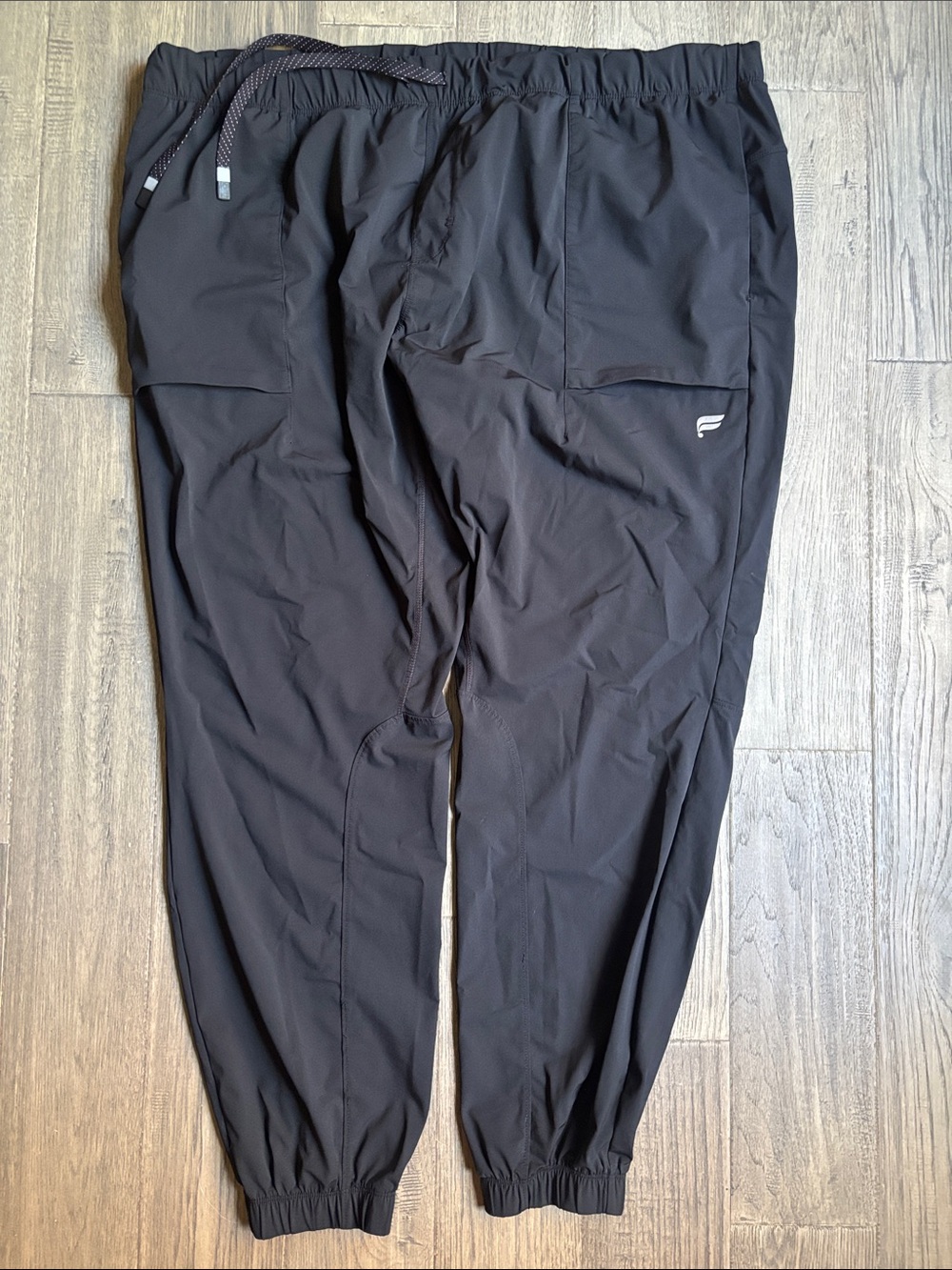 Fabletics | Black Athletic Joggers with Elastic Waist Sporty Size XXL